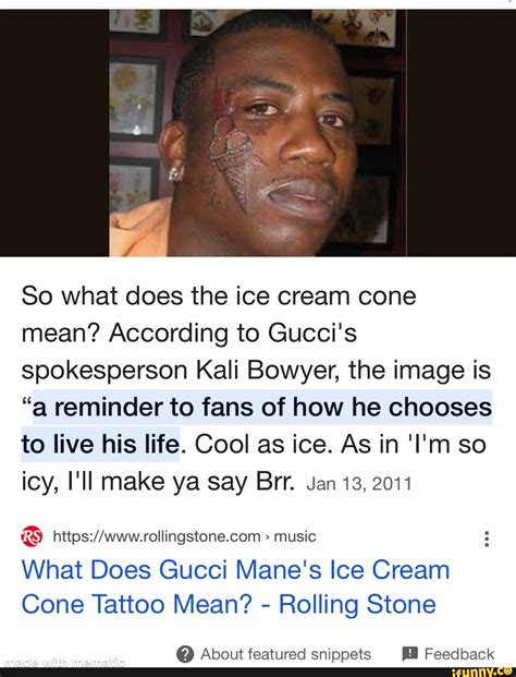 gucci mane ice cream meaning